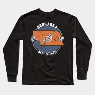 Nebraska My State Patriot State Tourist Gift Long Sleeve T-Shirt